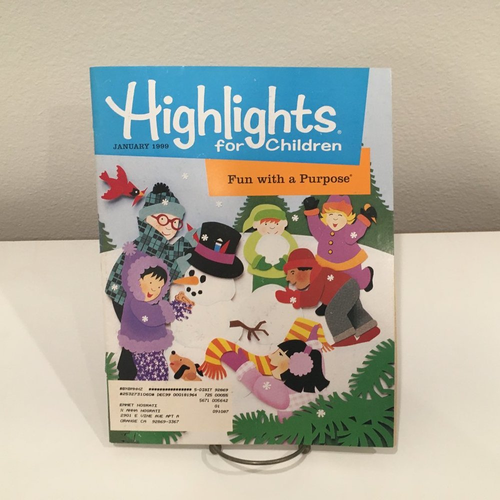 JANUARY 1999 - Highlight For Children Magazine, Fun With a Purpose